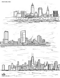 Download and print these skyscraper coloring pages for free. Color The Great Lakes Wisconsin Sea Grant