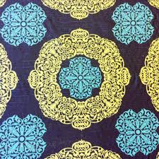 25% coupon applied at checkout. Ldso529 Blue Green Navy Geometric Medallion Drapery Upholstery Home Decor Fabric Surburban Home Duralee Soul 72080 41