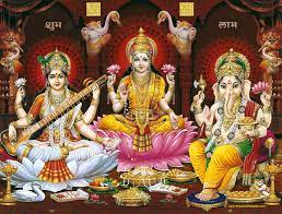 Lakshmi Ganesh Saraswati Wallpaper Free Download Saraswati Photo Ganesh Diwali Wallpaper