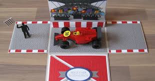 Geschenkbox Explosionsbox Uberraschungsbox Autorennen Formel 1 Ticket Gutschein Gutschein Basteln Auto Geschenke Auto Basteln