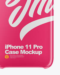 Free iphone 11 pro case mockup. Iphone 11 Pro Glossy Case Mockup In Device Mockups On Yellow Images Object Mockups
