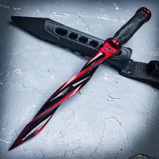 Unsere mitarbeiter haben uns der einzelstücke mission angenommen, produktpaletten. 14 M48 Cyclone Tridagger Tactical Combat Fixed Blade Knife Bowie Red Limited Kolour Co Cuchillos Geniales Cuchillos Y Espadas Armas Geniales