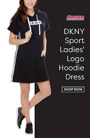 Dkny Sport Ladies Logo Hoodie Dress In 2020 Hoodie Dress Flirty Outfits Sports Women