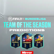 He even passes with his the outside of his foot and he doesn't. Fifa 21 Bundesliga Tots Team Of The Season Predictions And Likely Release Date Mirror Online