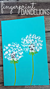 Fingerprint Dandelion Craft For Kids Card Idea Preschool Crafts Crafts Spring Crafts