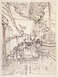 Sul lato sinistro, il calore della luce del caffè e dei tavolini rappresenta come un'oasi nella fredda notte che avvolge tutti gli altri edifici che si vedono nella piazza di arles. Terrazza Del Caffe La Sera Place Du Forum Arles Wikipedia