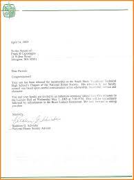 National Honor Society Recommendation Letter Sample Induced Info