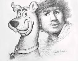 Another free cartoons for beginners step by step drawing video tutorial. Scooby Doo And Young Rembrandt Drawing By Jules Marino