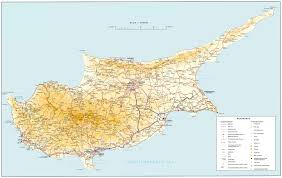 Cyprus (republic of cyprus) , cy. Road Map Of Cyprus Tourist Map Of Cyprus Maps Of Districts In Cyprus