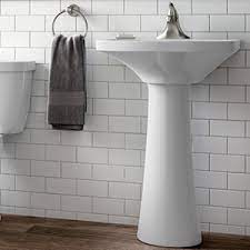 Cimarron® pedestal bathroom sink with 8 widespread faucet holes. Kohler K 2362 4 96 Cimarron Pedestal Bathroom Sink With 4 Centers Biscuit Pedestal Sinks Amazon Com