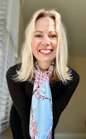 100% Silk Scarf: Cherry Blossoms Composition No.50 — DAGMARA WEINBERG