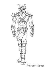 900x700 mortal kombat coloring pages scorpion. Mortal Kombat Coloring Page Shao Kahn Artofit