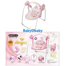 Ayunan terdiri dari kelambu ayunan dan peer. Babyelle Baby Swing Warna Pink Ayunan Ayun Otomatis Elektrik Bouncer Kursi Duduk Bayi Shopee Indonesia