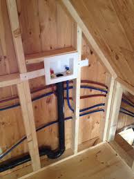Plumbing Rough In Completed Throughout The Cabin Pex Plumbing Diy Plumbing Earth Bag Homes