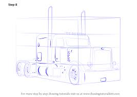 Learn How To Draw Peterbilt 379 Truck Trucks Step By Step Drawing Tutorials Drawings Old Truck Photography Drawing Tutorial