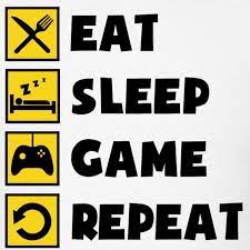 Eat Sleep Game Repeat Mens T Shirt Prestige Clips Retro Games Wallpaper Gaming Wallpapers Video Game Quotes