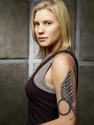 After reading this explanation, i admire her even more. Starbuck S Tattoo Katee Sackhoff Battlestar Galactica Starbuck