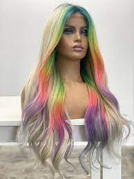 Chic Hair Color Ideas For Human Hair Wigs Simple Hair Color Ideas In 2021 Rainbow Hair Color Hair Color Techniques Beautiful Hair Color