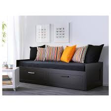* canapé * lit simple ou lit double taille 80 x 200 ou 160x200 il sera fourni avec les deux. Brimnes Lit Banquette 2 Places Structure Noir Ikea Day Bed Frame Furniture Daybed Room