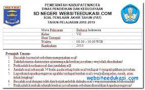 Soal & jawaban pat bahasa indonesia kelas 7 k13 tahun 2021. Soal Pat Ukk Bahasa Indonesia Kelas 7 K13 Tahun 2019 Soal Terbaru