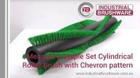 How to measure a Staple Set Cylindrical Roller Brush with Chevron pattern
