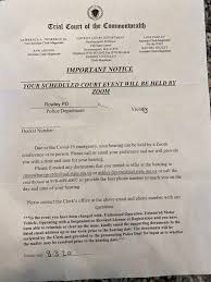Clerk Magistrate S Hearing Criminal Citation