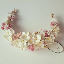 Corona Trasera De Porcelana Coleccion De Tocados 2015 Diademas Florales Accesorios Para El Cabellode La Boda Tocados De Novia