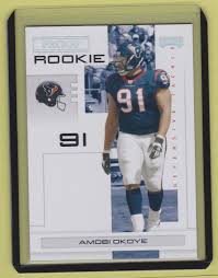 2007 Playoff NFL Silver Proof Amobi Okoye #24/50 Texans RC Louisville