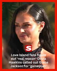The rest of the Islanders were left stunned by Olivia's information. Read  more:  https://www.thesun.co.uk/tvandshowbiz/33409531/furious-love-island-fans-figure-out-real-reason-olivia-hawkins-called-out-grace-jackson-for-gameplan-to-win-show  ...