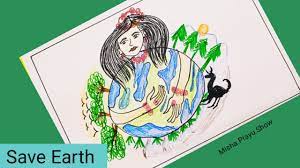 What one step will you take halt the assault of climate change? World Earth Day 2021 Earth Day Drawing Ideas Drawing Poster On Earth Day Very Easy For Beginners Youtube