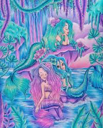 Mermaid Lagoon From Peter Pan Coloring Book Fabiana Attanasio Prismacolors Colouringbook Colorin Mermaid Coloring Book Coloring Books Mermaid Images