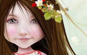 5x7 Fine Art Print 'annalise Lane' Little Strawberry Girl Small Sized  Giclee Print by Jessica Grundy