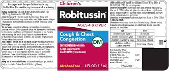 childrens robitussin cough and chest congestion dm liquid