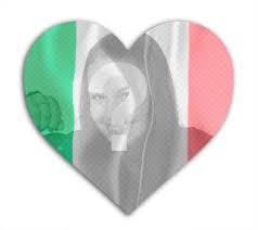 Bandiera italiana cuore minishape (9). Bandiera D Italia Fotomontaggi Online Fotoeffetti