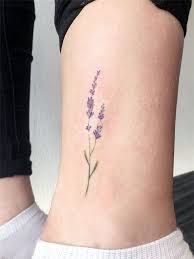 30 Simple Lavender Flower Tattoo Ideas For Women Flymeso Blog In 2020 Lavender Tattoo Tattoos Purple Flower Tattoos
