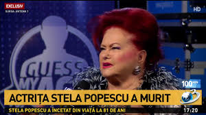 Ultima apariţie a stelei popescu ar fi indicat că vedeta avea probleme de sănătate. Ultima Inregistrare Cu Stela Popescu Ce Spunea ActriÈa Cu Doar Cateva Zile In UrmÄ Youtube