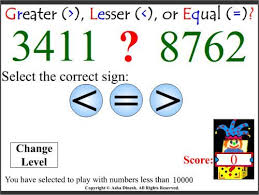Online Comparing Numbers Activities Game Up To 10000 Comparing Numbers Teaching Math Ordering Numbers Activities