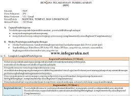 Ilmu pengetahuan sosial kelas/semester : Download Rpp Ips 1 Satu Lembar Smp Kelas 7 Tahun 2020 Infoguruku