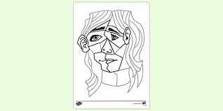 Must contain at least 4 different symbols; Picasso Colouring Page Colouring Sheets