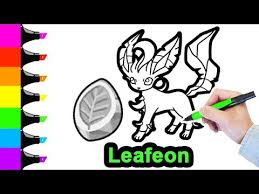 1000 x 1000 gif pixel. Coloring Pokemon Leafeon With Leaf Stone I Fun Colouring For Kids Youtube