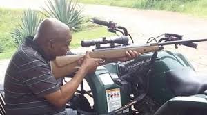 Death toll climb to 72 in south africa riots after jacob zuma jailed. South Africa S Jacob Zuma Takes Aim In Rifle Photo Bbc News
