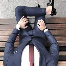 A flower may be worn. 40 Navy Blue Suit Black Shoes Styles For Men Fashionable Outfits