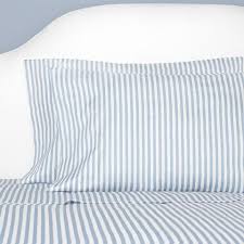 Spend this time at home to refresh your home decor style! Bedroom Inspiration And Bedding Decor The French Blue Striped Sheet Sets Crane And Canopy Crane Canopy Striped Sheet Striped Sheets