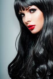 Brunette With Long Hair And Red Lipstick Long Hair Styles Brunette Beautiful Hair