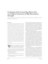 PDF) Evaluation of the Lateral Step-Down Test as a Clinical Assessment of  Hip Musculature Strength