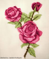 Captaincrafts hot new stamped cross stitch kits preprinted pattern and counted white fabric embroidery needlepoint adults kits for home decor crafts kit pink rose. Roses Cross Stitch Pattern By Crosstitch Com Crosstitch Com