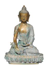 Sitzender Medizin Buddha Figur Aus Bronze Einzelstuck Perfekt Zum Verschenken Oder Als Anreiz Fur Meditation Oder Yoga Buddha Figur Buddha Statuen Buddha
