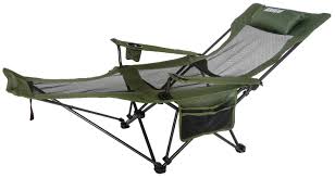 Anigu Mesh Lounge Reclining Folding Camp Chair With Footrest And Carry Bag Wow I Love This Check It Folding Camping Chairs Camping Chairs Outdoor Chairs