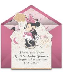 An adorably pink card template for an upcoming baby shower. Baby Shower Invitations Free Online Punchbowlb