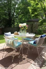 How To Paint Metal Patio Furniture Green With Decor Patio Decor Patio Furniture Makeover Metal Patio Furniture